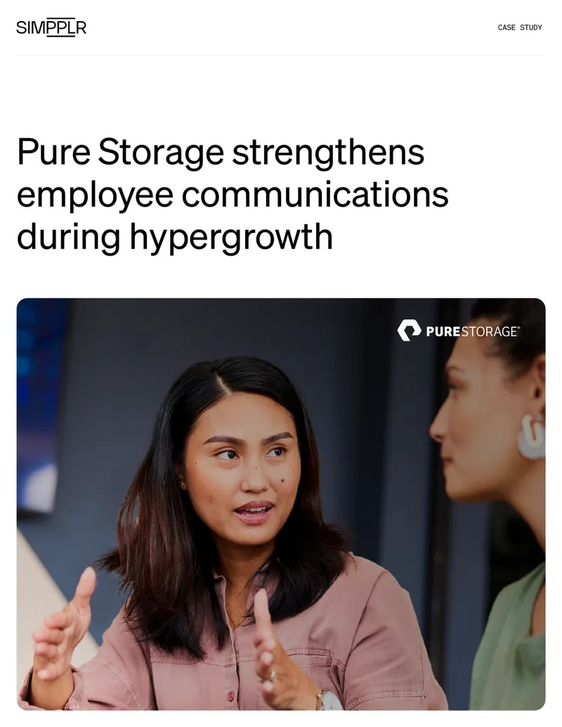 Pure Storage Employee Communication Enhancement Case Study
