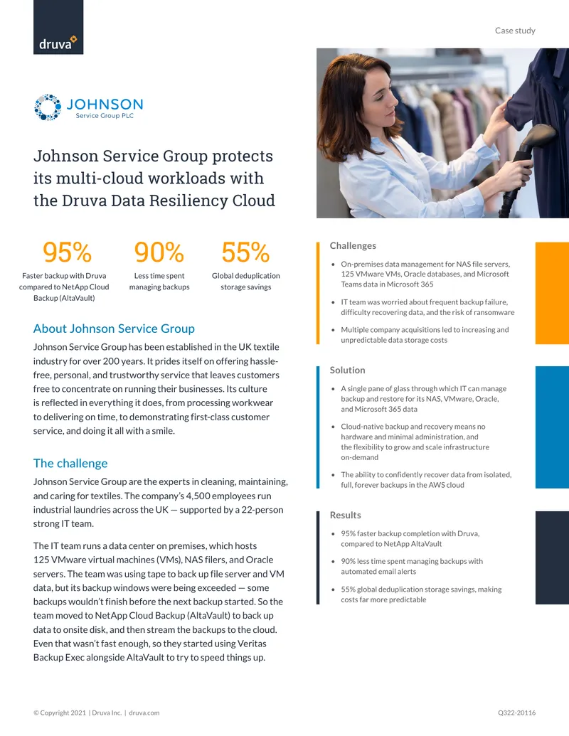 Johnson Service Group Data Resiliency Case Study