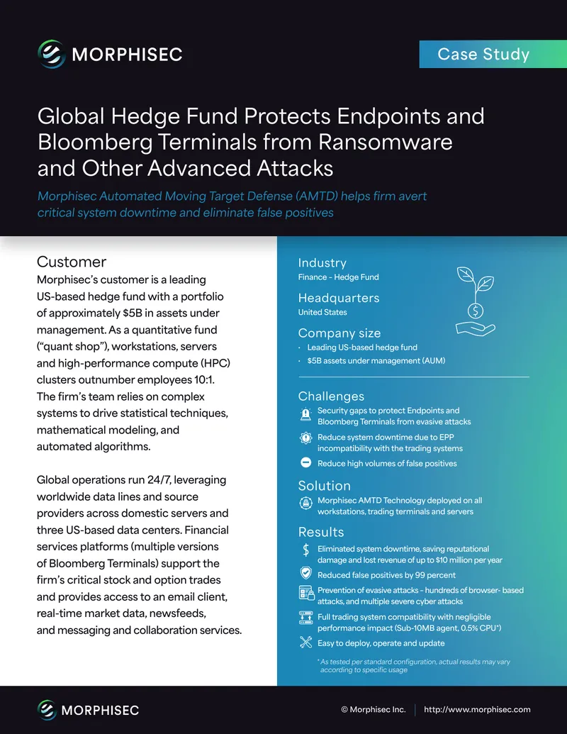 Global Hedge Fund Endpoint Protection Case Study