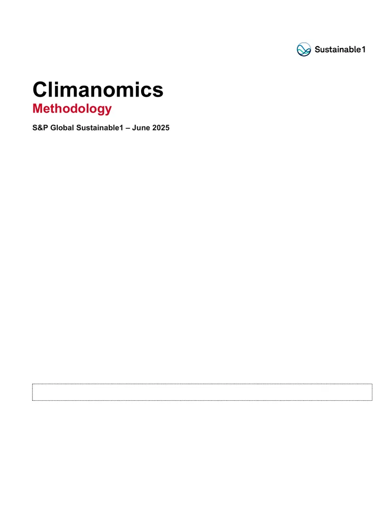 Climanomics Methodology for Climate Risk Analysis