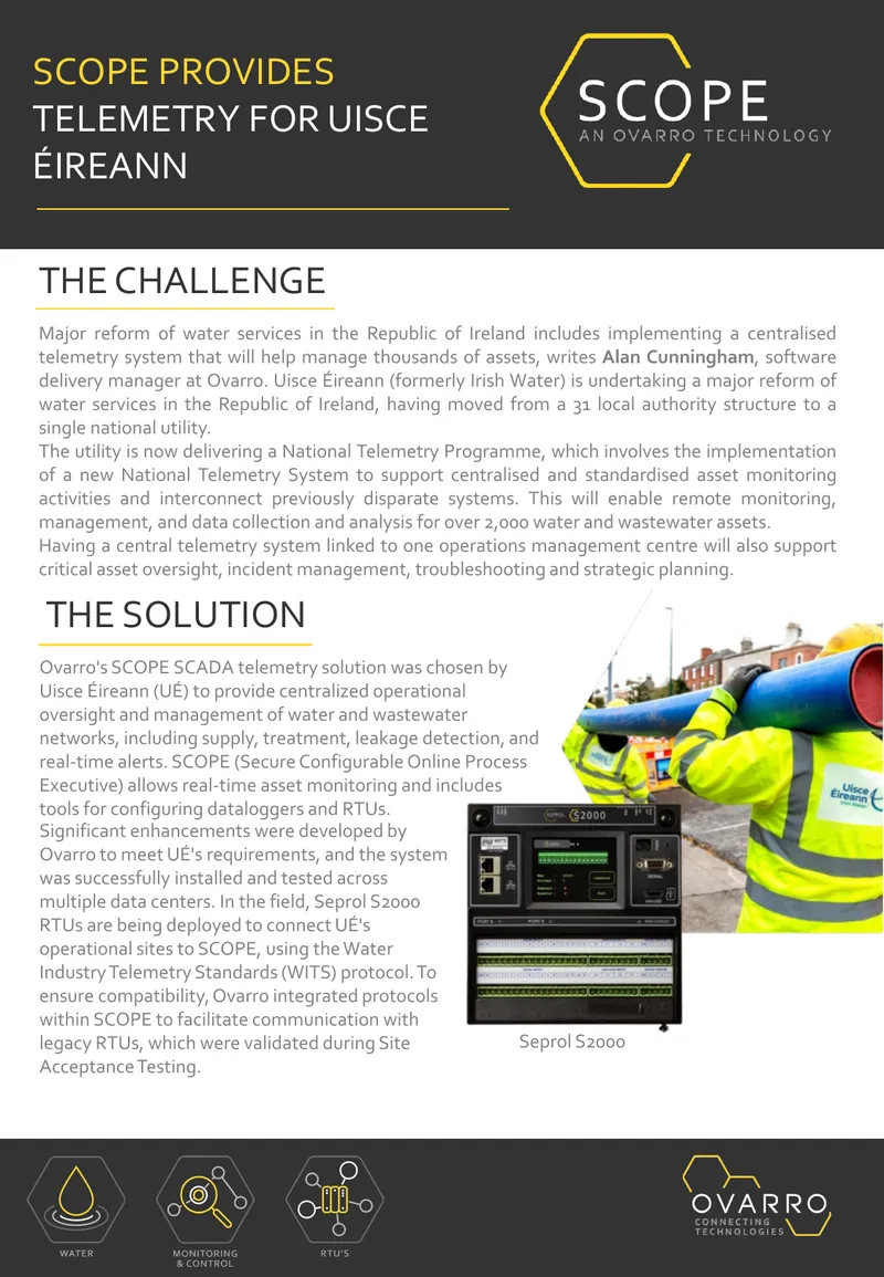 Centralized Telemetry System Implementation for Uisce Éireann