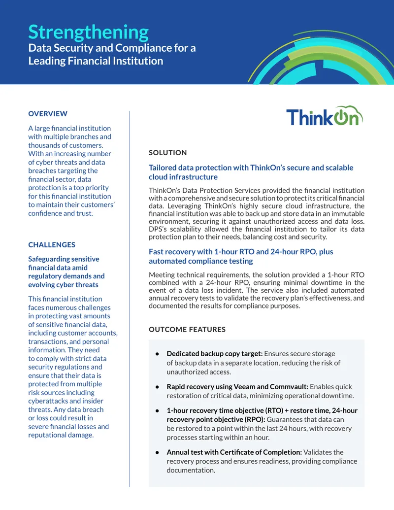 Data Protection Services for Financial Institutions