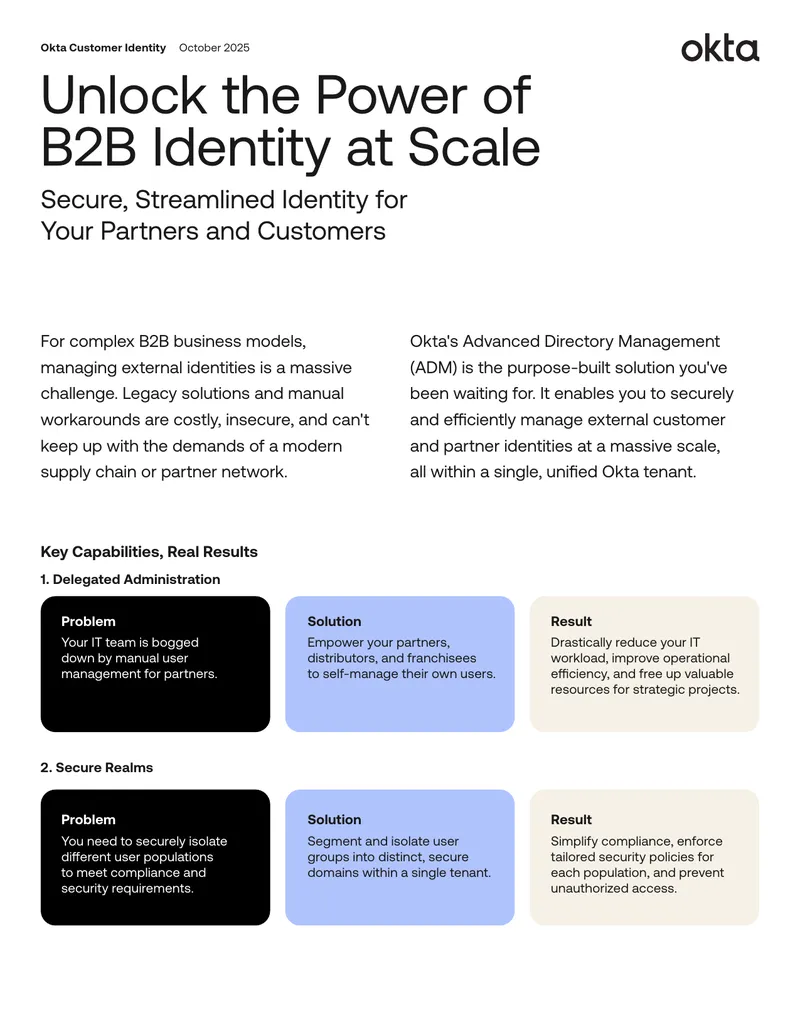 Managing External Identities with Okta Advanced Directory Management