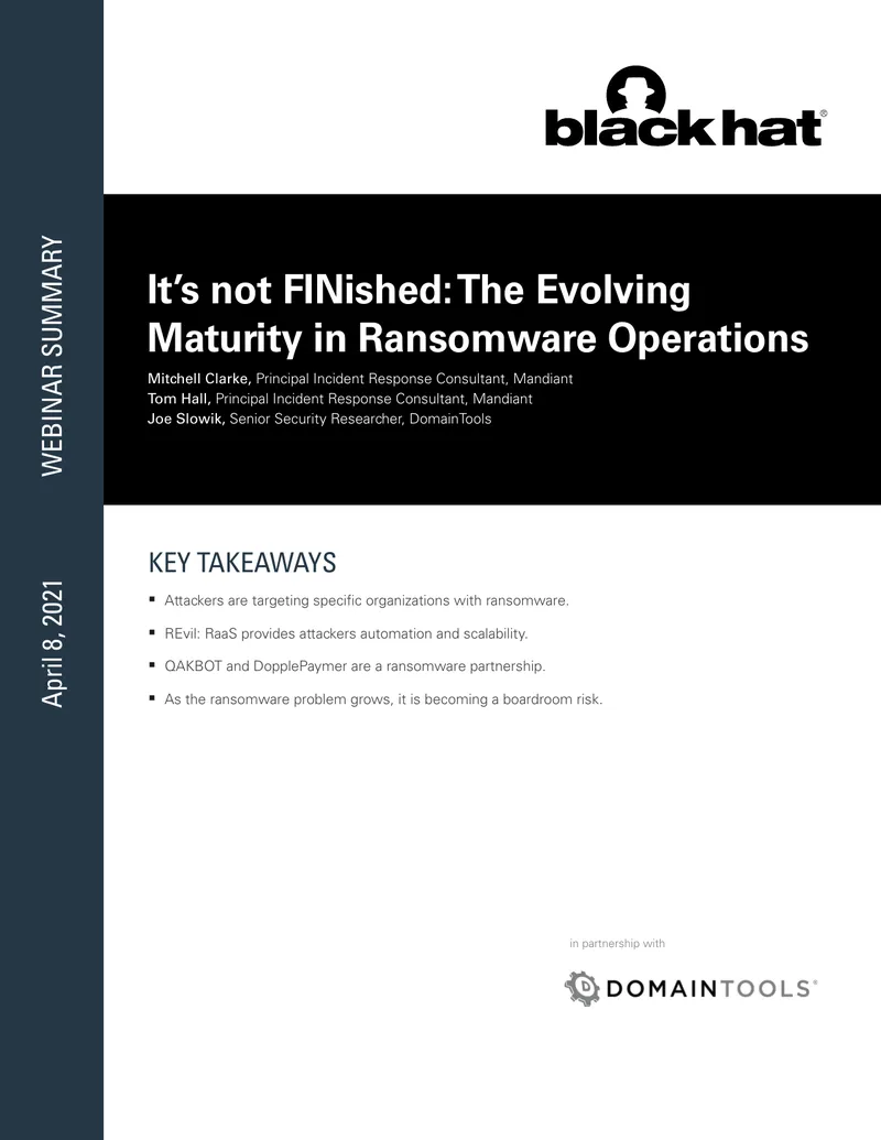 Evolving Maturity in Ransomware Operations