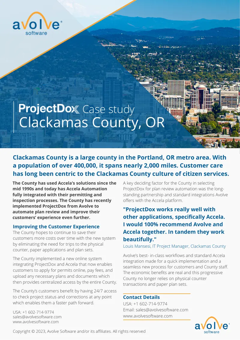 Clackamas County ProjectDox Implementation Case Study