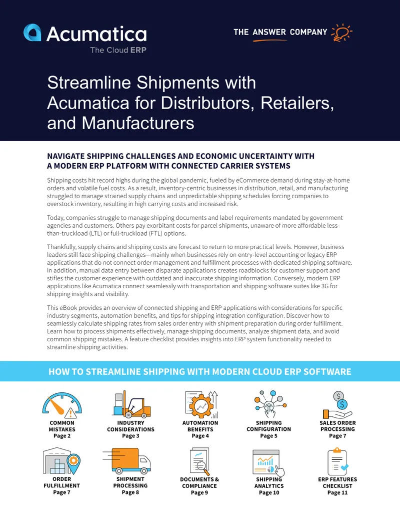 Streamlining Shipping with Modern Cloud ERP Software