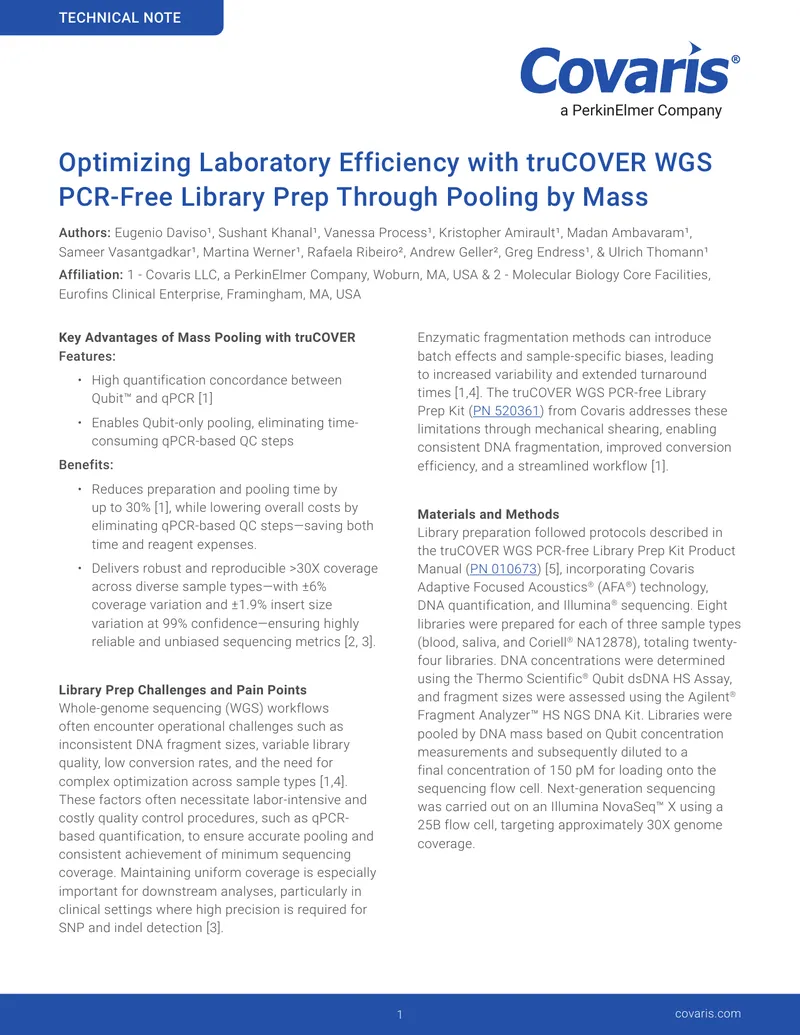 Key Advantages of Mass Pooling with truCOVER preview page 1