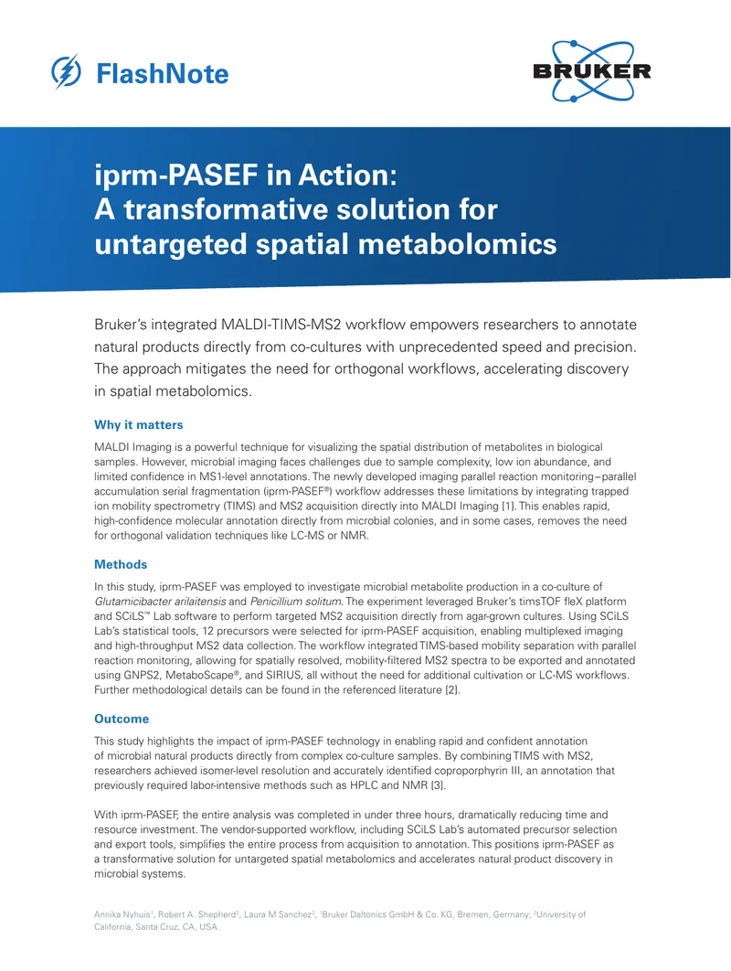iprm-PASEF Workflow for Spatial Metabolomics