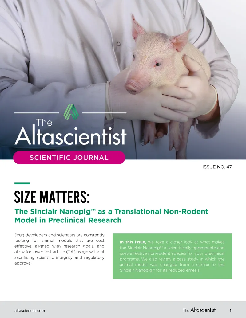 Sinclair Nanopig as a Non-Rodent Model in Drug Development