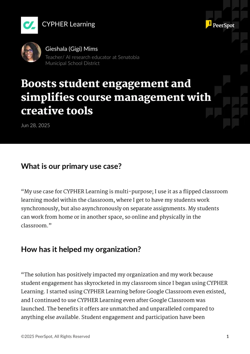 CYPHER Learning User Experience Interview