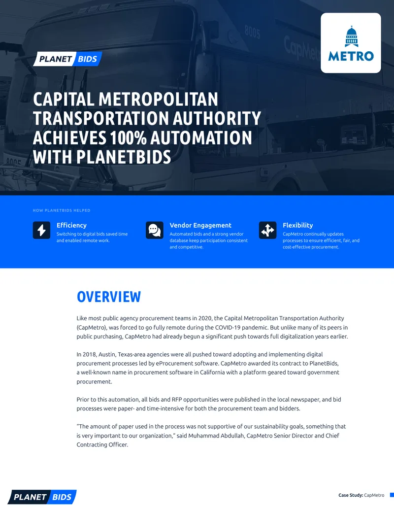 Capital Metropolitan Transportation Authority Automation Case Study