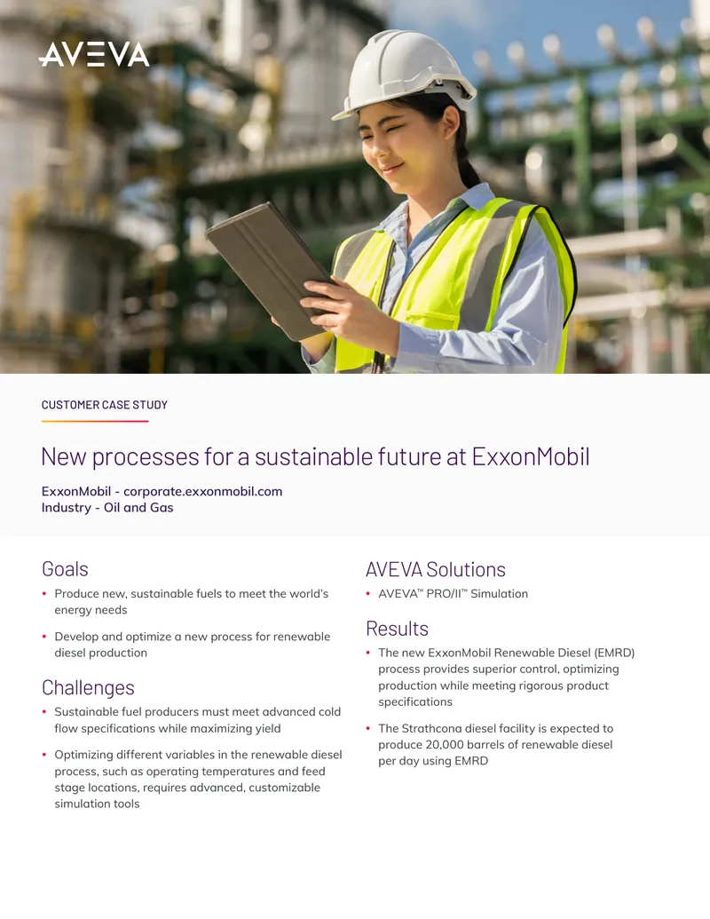 New Processes for Sustainable Fuel Production at ExxonMobil