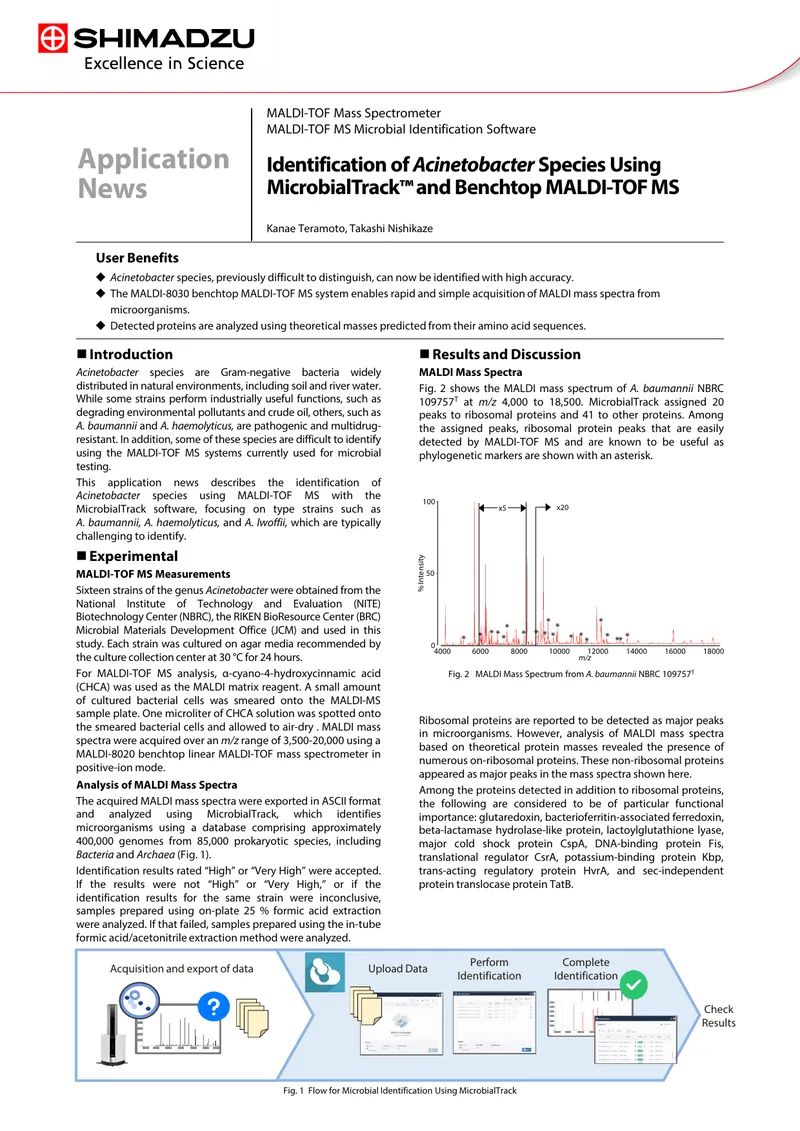 Identification of Acinetobacter Species Using MicrobialTrack