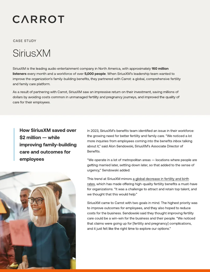 SiriusXM Family-Building Benefits Case Study