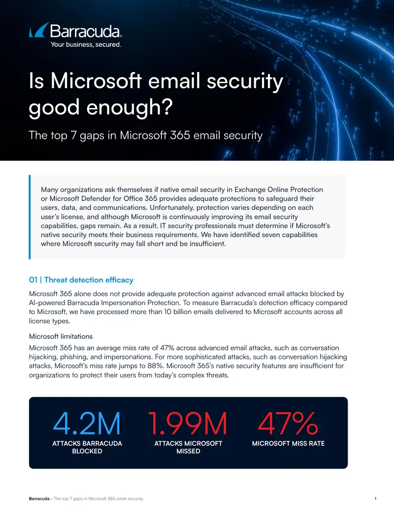 Gaps in Microsoft 365 Email Security