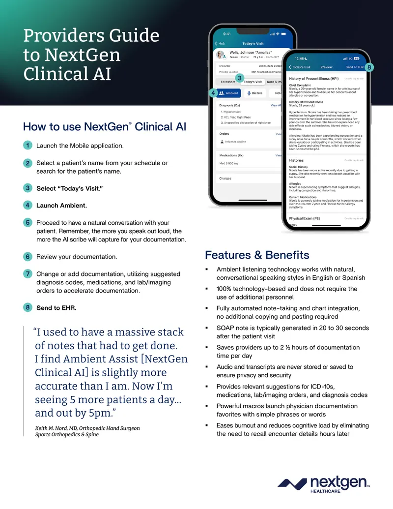 Providers Guide to NextGen Clinical AI