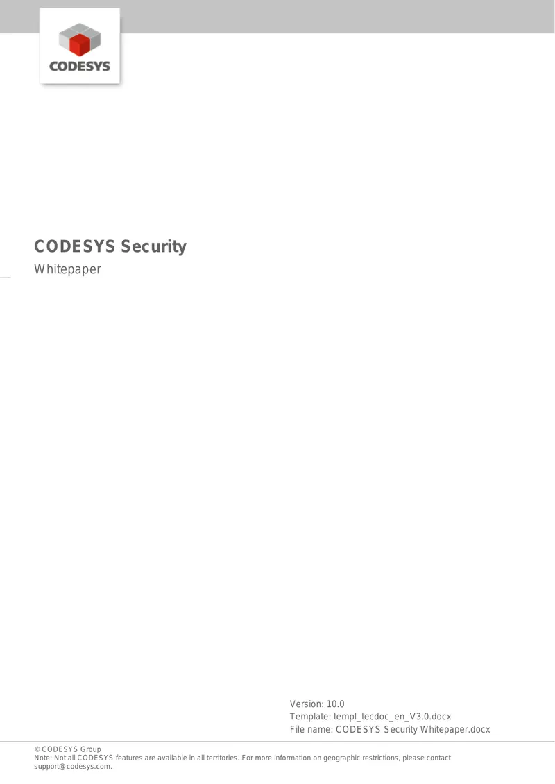 CODESYS Security Whitepaper Overview
