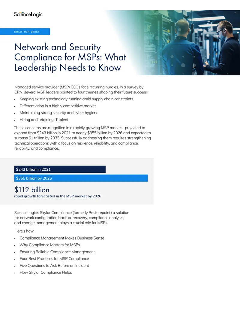 Network and Security Compliance for Managed Service Providers