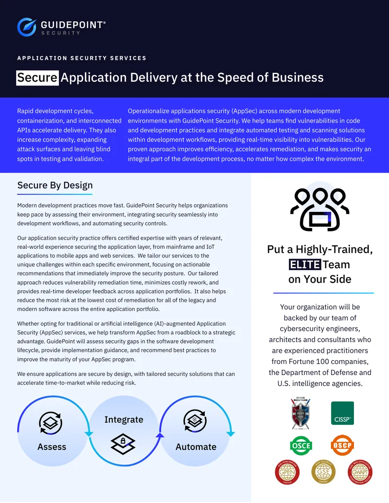 Application Security Services Overview