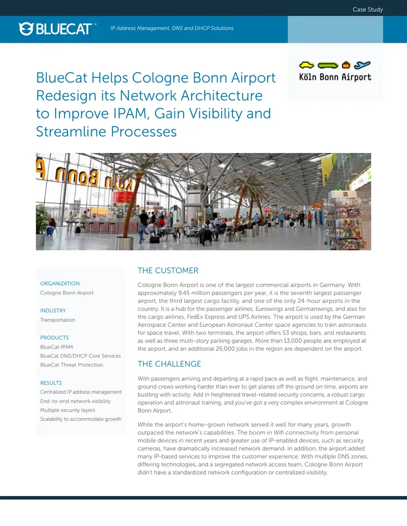 Cologne Bonn Airport Network Architecture Redesign Case Study