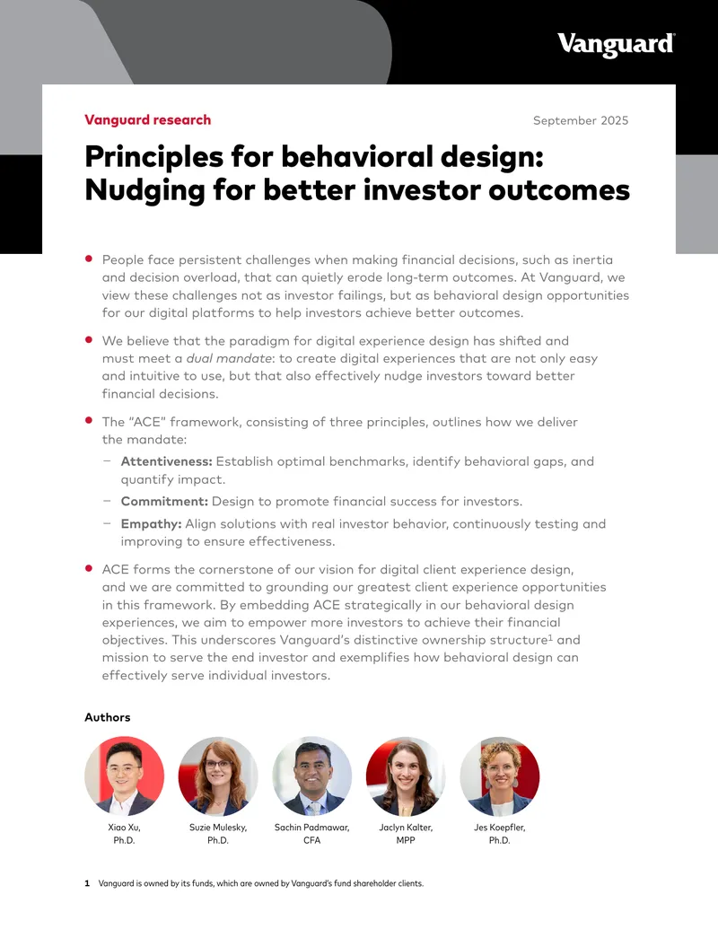 Principles for Behavioral Design in Financial Decision-Making
