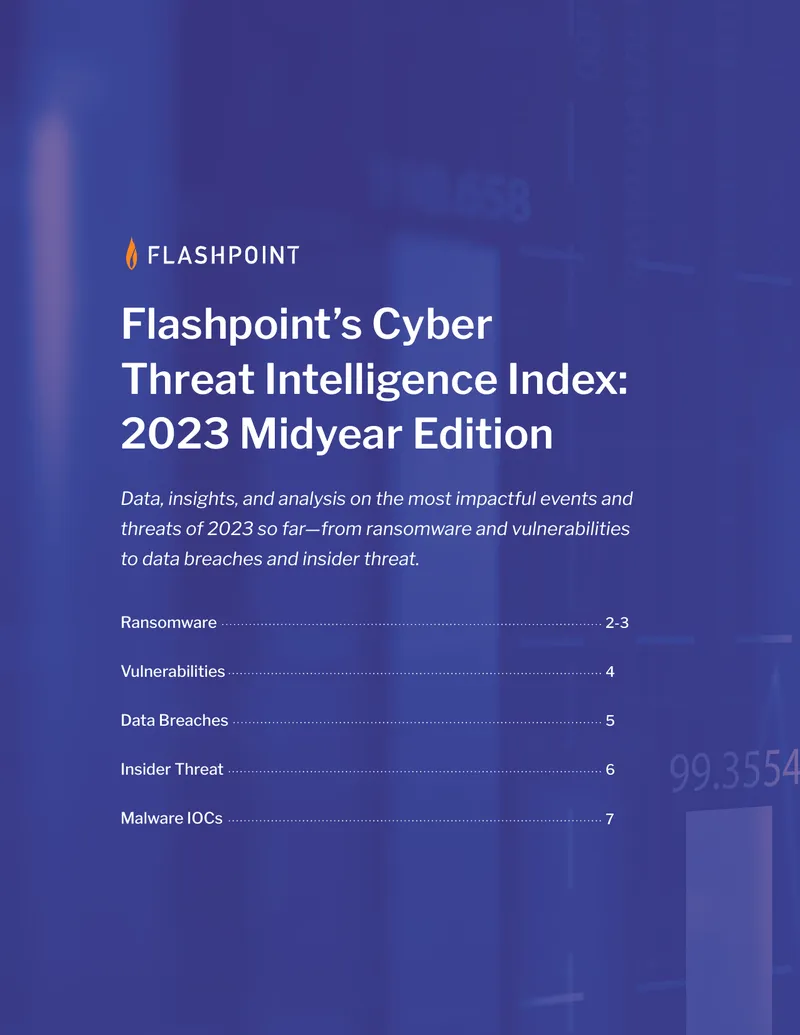 Flashpoint Cyber Threat Intelligence Index 2023 Midyear Edition