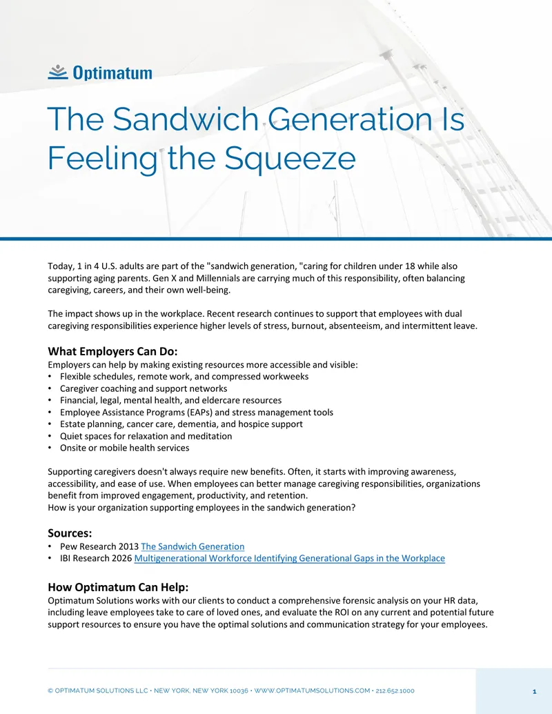 Supporting the Sandwich Generation in the Workplace