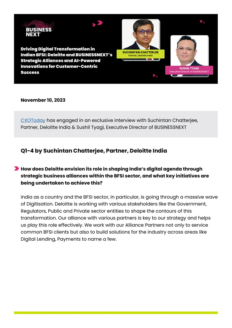 Digital Transformation in Indian BFSI Sector
