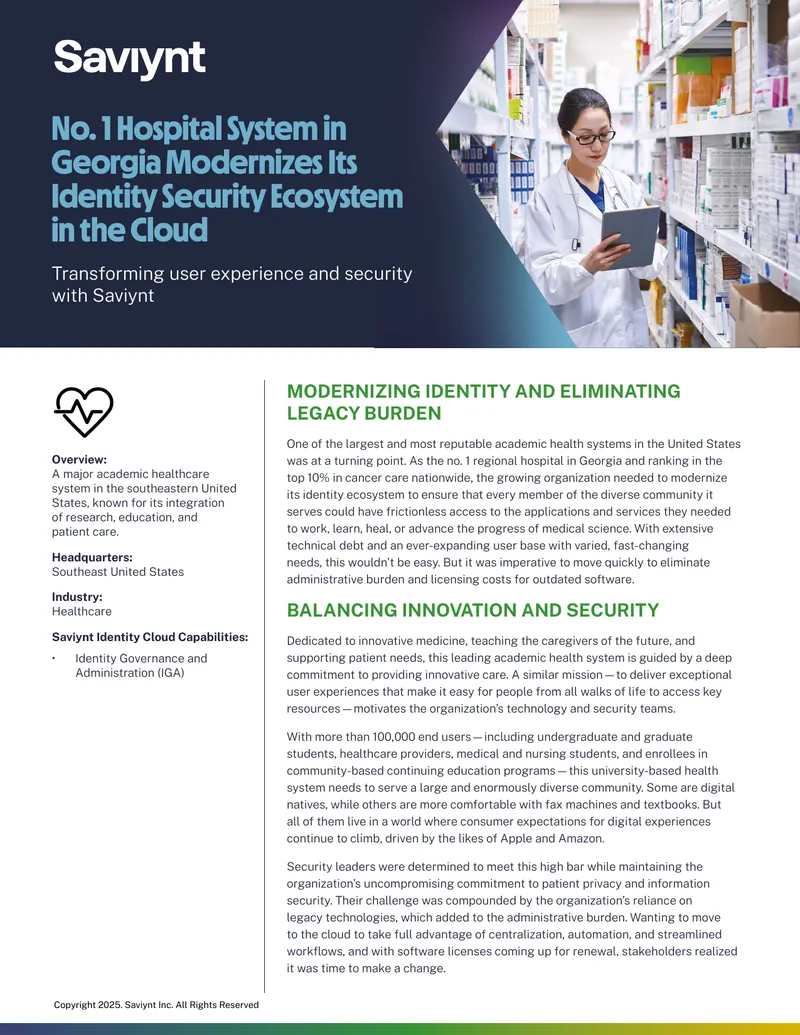 Modernizing Identity Security Ecosystem in Healthcare
