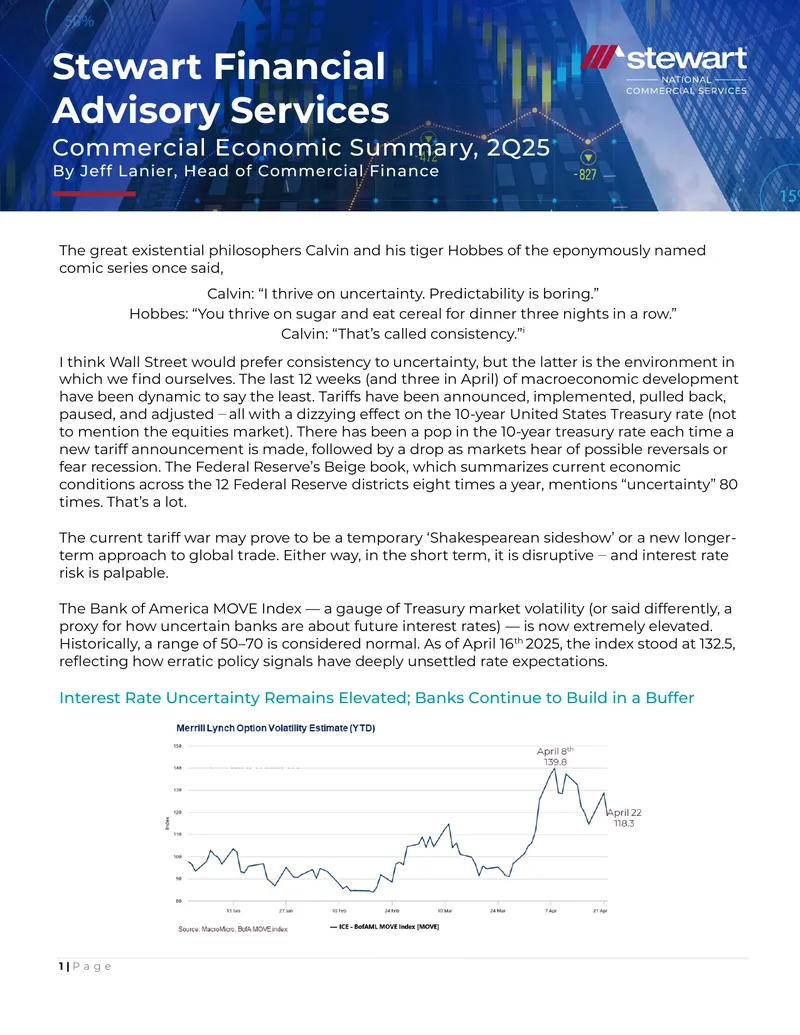 Commercial Economic Summary for 2Q25