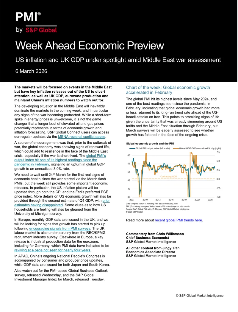 Week Ahead Economic Preview for March 2026