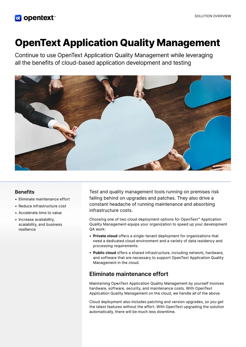 OpenText Application Quality Management Cloud Deployment Guide