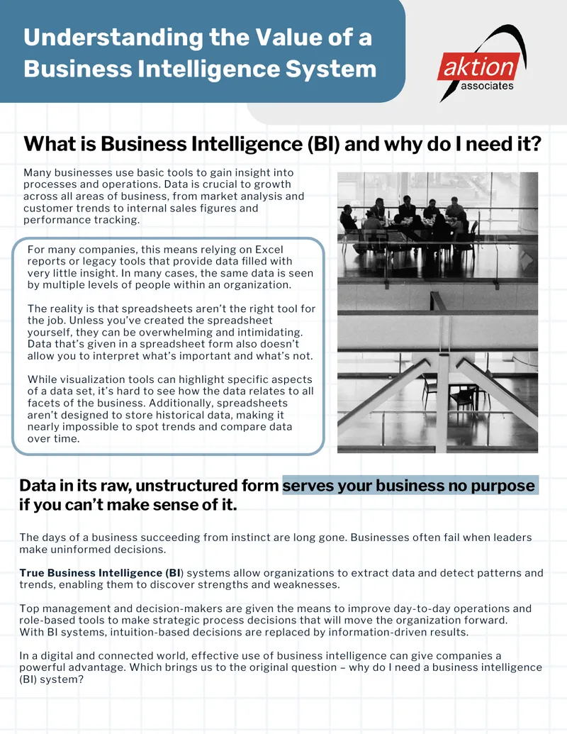Understanding the Value of a Business Intelligence System