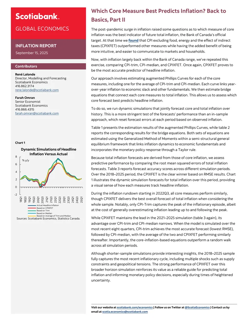 Core Inflation Measures and Total Inflation Predictions