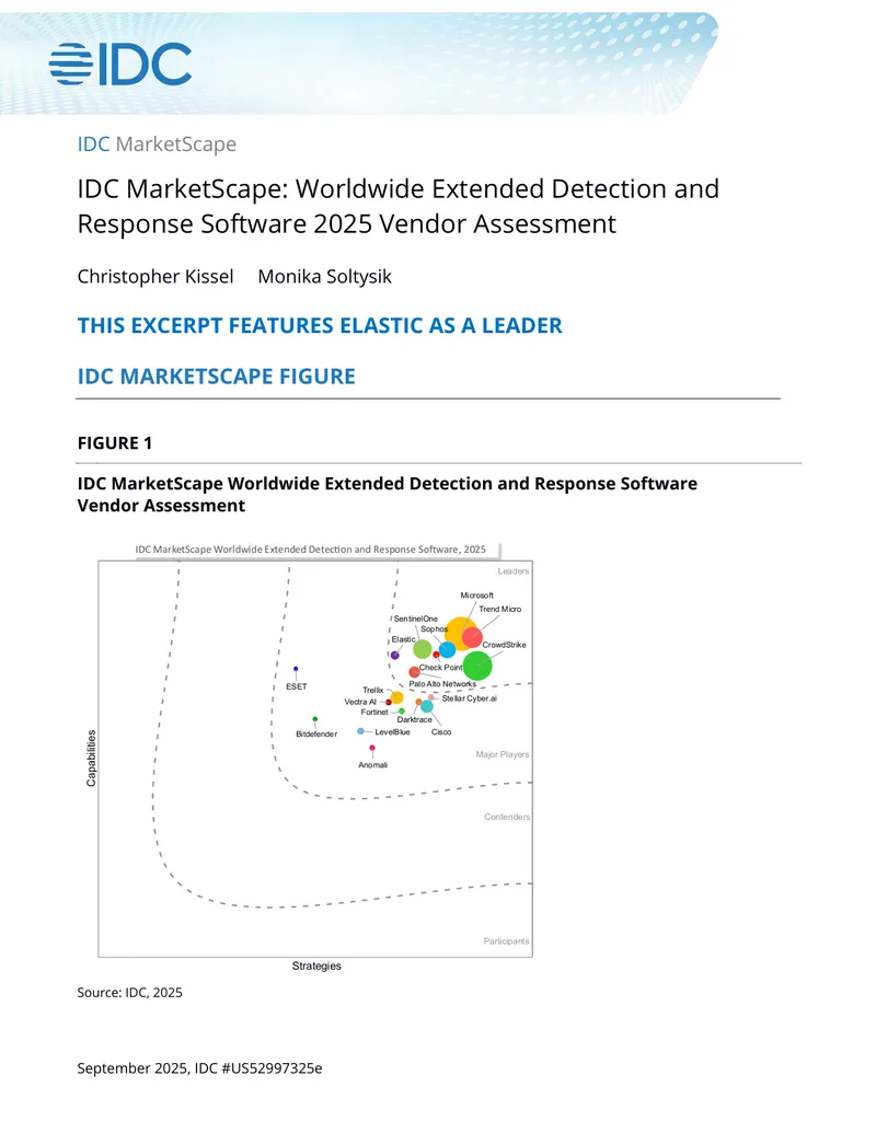 Worldwide Extended Detection and Response Software 2025 Vendor Assessment