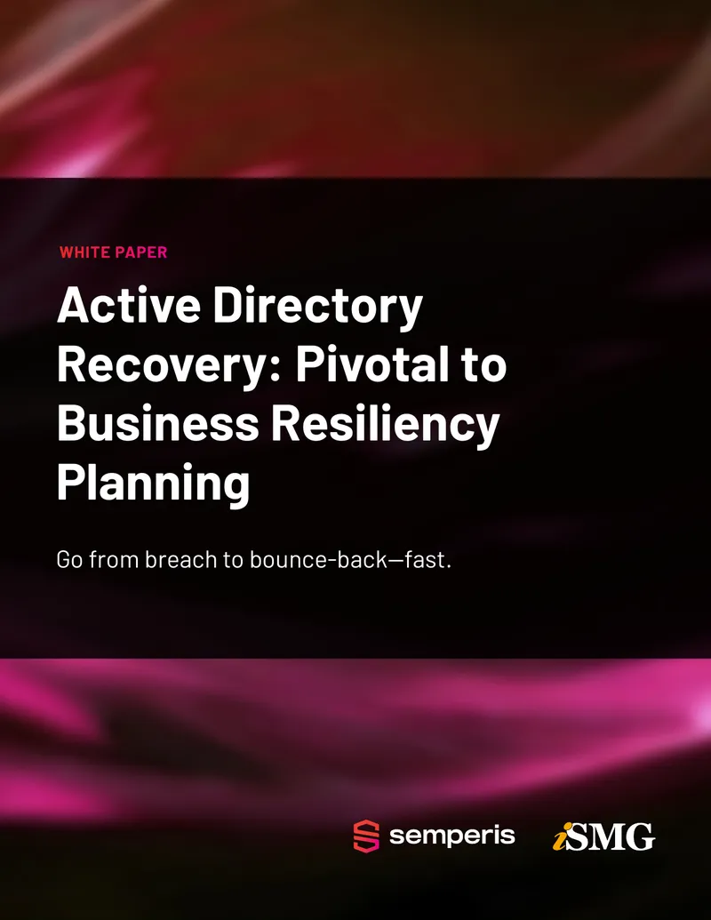 Active Directory Recovery for Business Resiliency Planning
