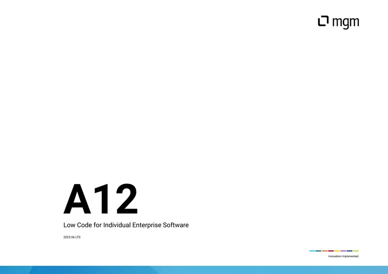 A12 Low Code Platform for Enterprise Software Development