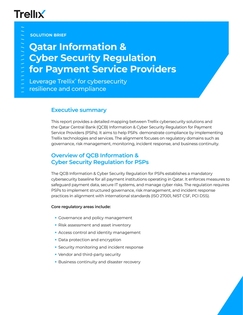 Qatar Cyber Security Regulation for Payment Service Providers preview page 1