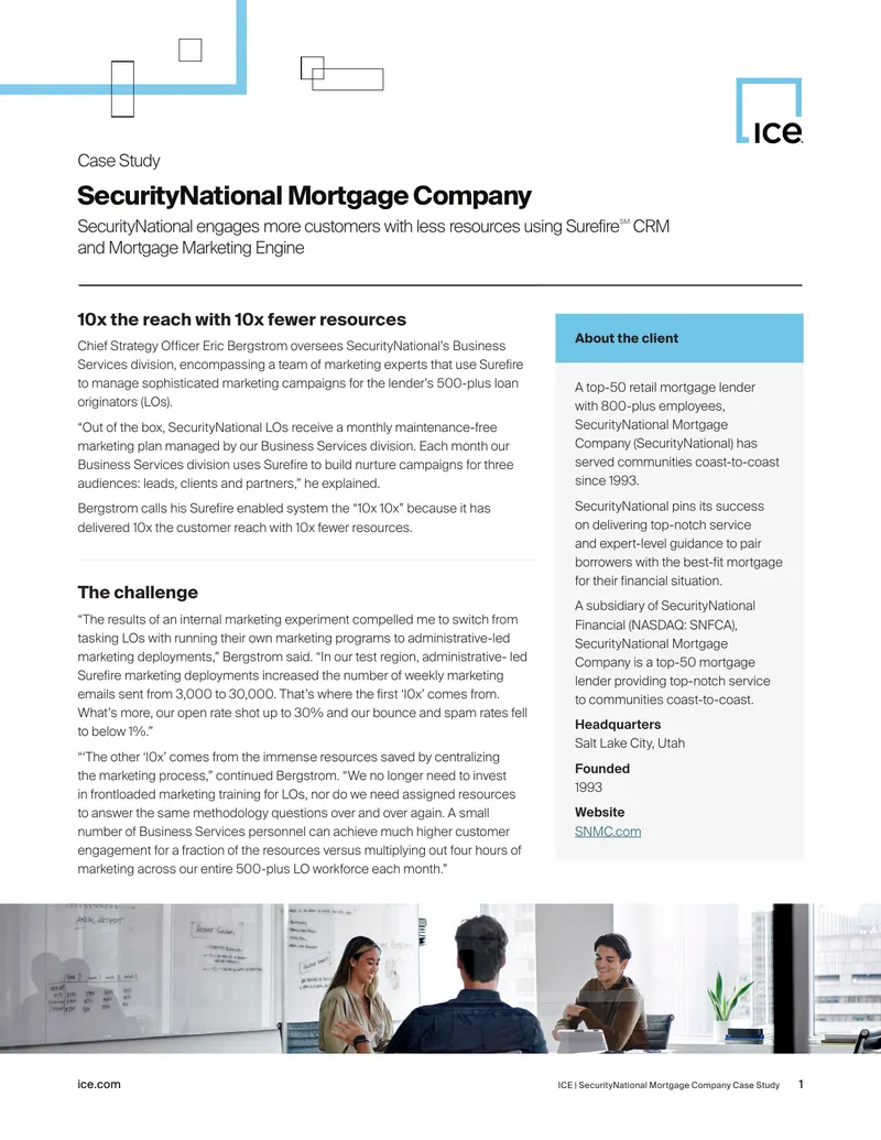 SecurityNational Mortgage Company Case Study