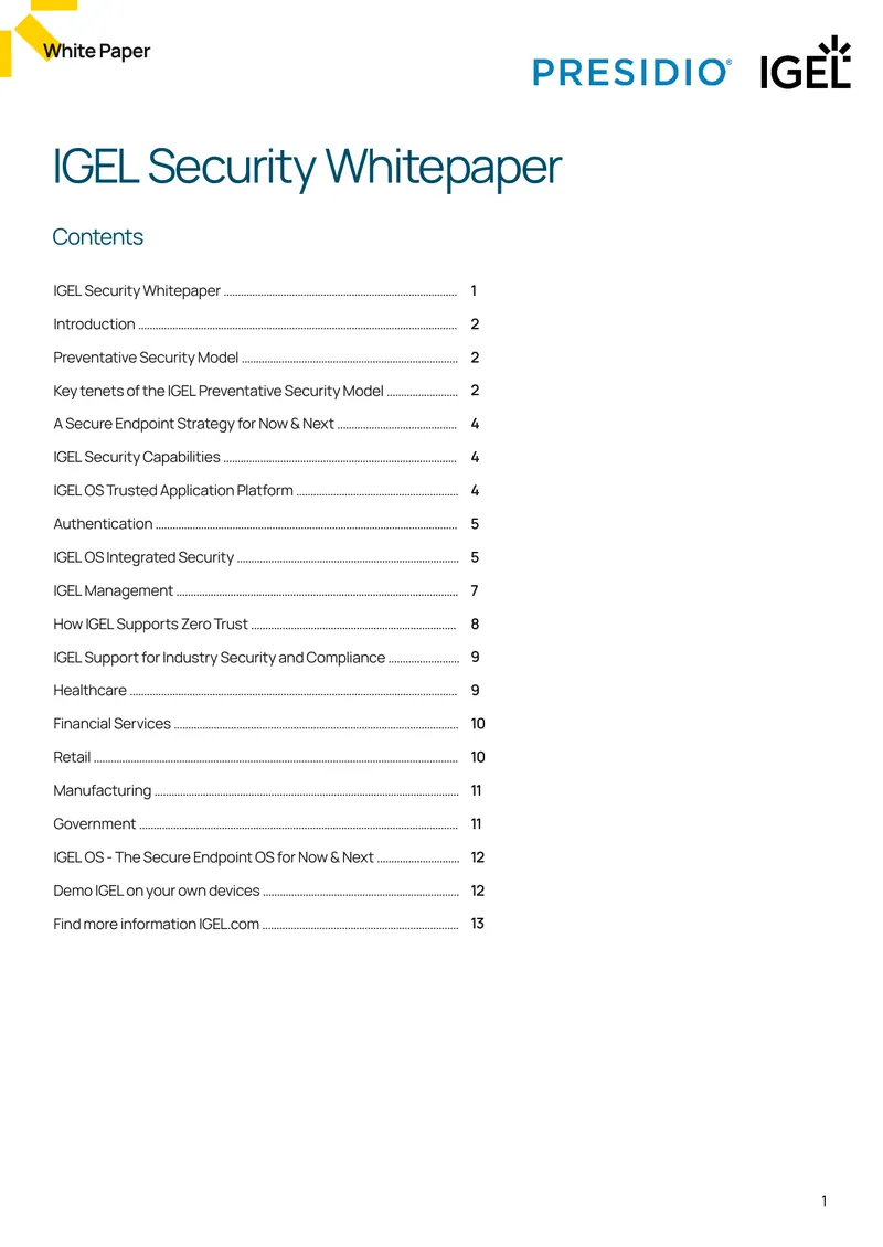 IGEL Security Whitepaper on Endpoint Security