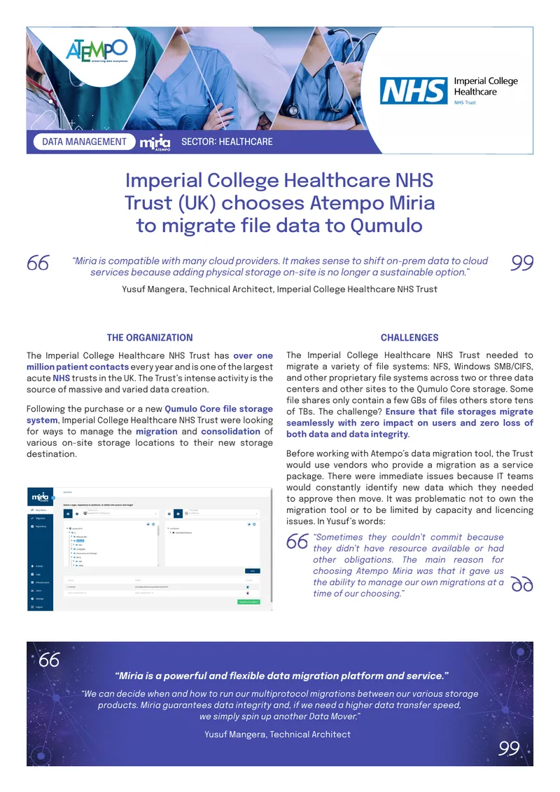 Data Migration Strategy for Imperial College Healthcare