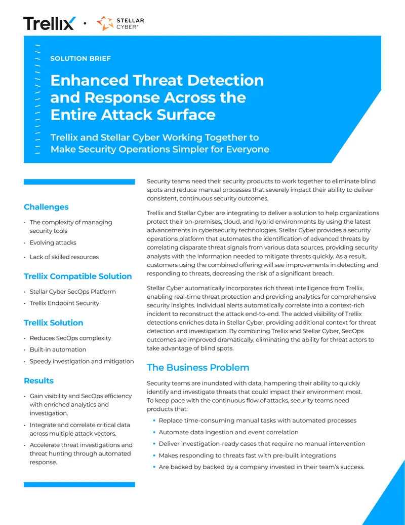 Enhanced Threat Detection and Response Solution Brief preview page 1