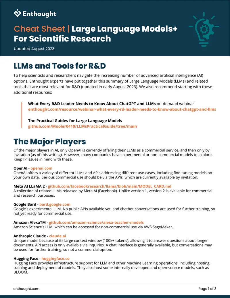 Large Language Models for Scientific Research