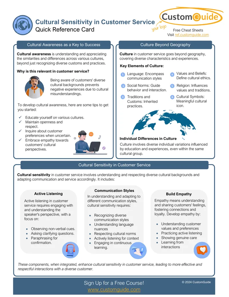 Cultural Sensitivity in Customer Service Guide