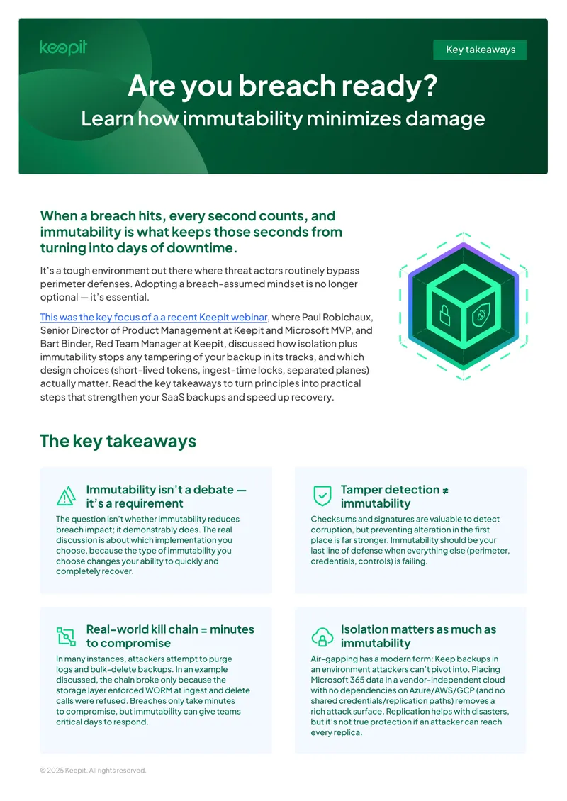 Immutability and Backup Strategies for Data Protection