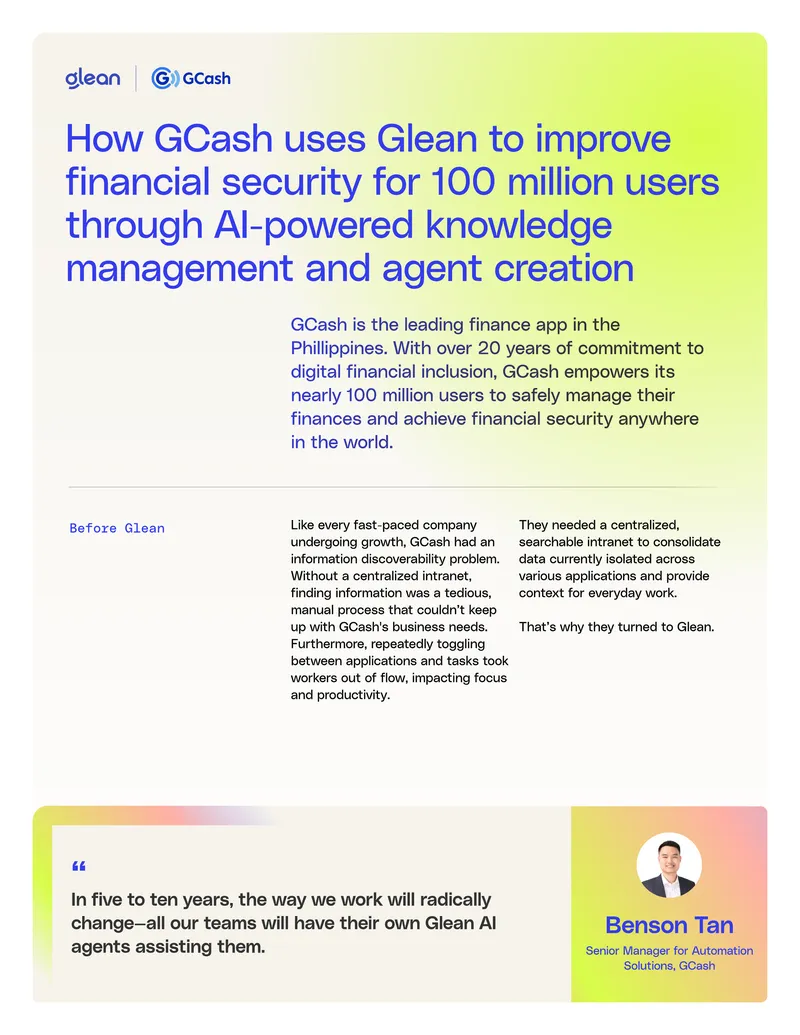 GCash Implementation of Glean for Knowledge Management