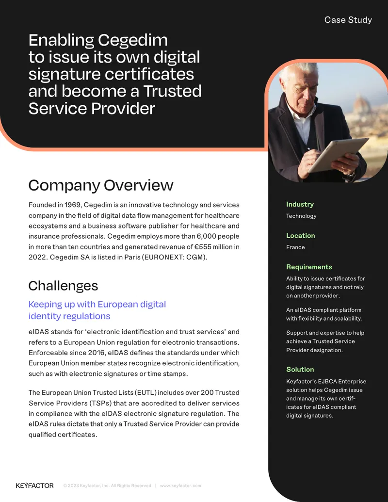 Cegedim's Journey to Trusted Service Provider Status