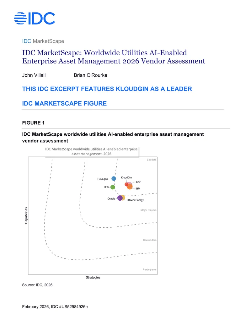 Worldwide Utilities AI-Enabled Enterprise Asset Management Vendor Assessment