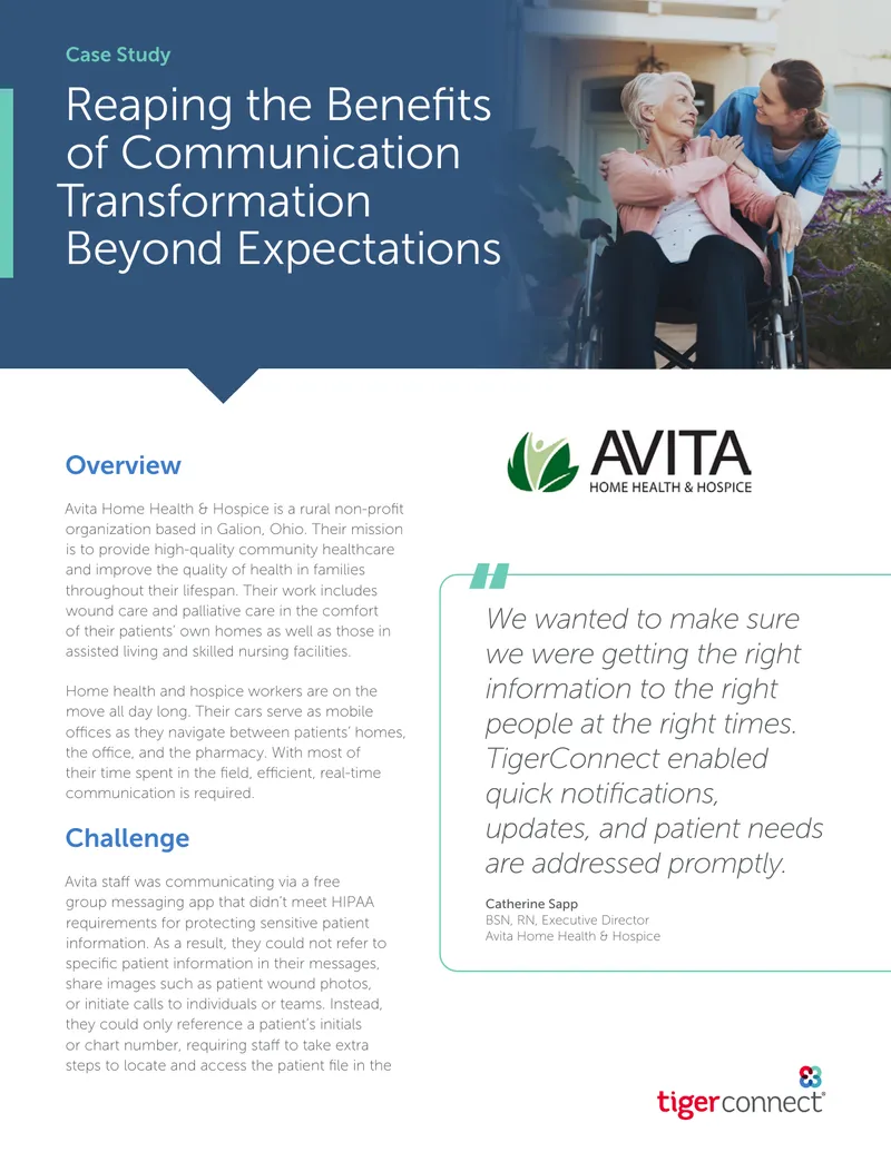 Case Study on Communication Transformation at Avita Home Health