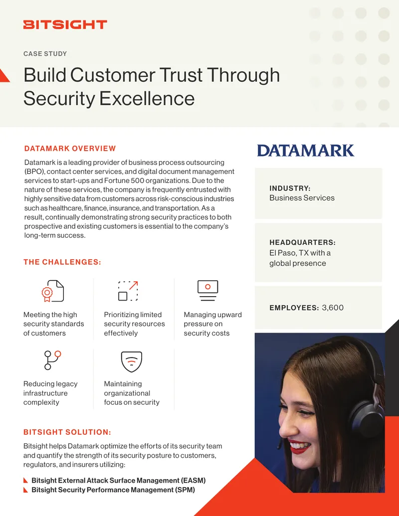 Datamark Case Study on Bitsight Security Solutions
